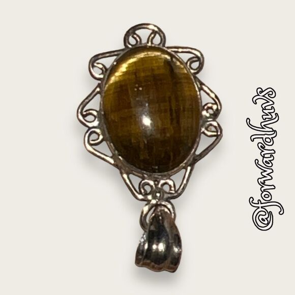 Tiger’s Eye Pendant in 925 Sterling Silver - Picture 3 of 9